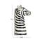 Hello Honey® 11.5" White & Black Hand-Painted Decorative Stoneware Zebra Vase